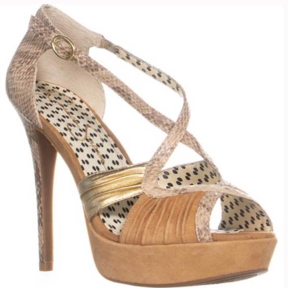 Jessica Simpson Shoes - Jessica Simpson Brogue Snake Print High Heels
